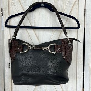 Brighton black & brown leather bag